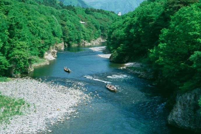 River Boats in Kinugawa near Nikko