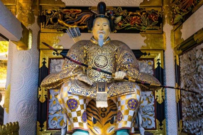 Statue of Tokugawa Ieyasu in Toshogu Shrine in Nikko National Park
