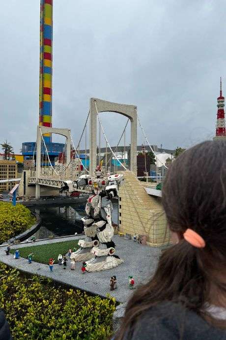 Legoland Japan Miniland - Gundam and Rainbow Bridge