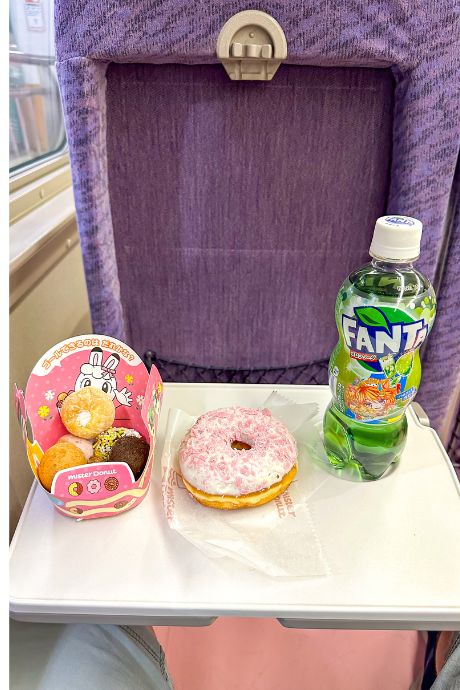 Fun breakfast to accompany my fun ride on the Hello Kitty Shinkansen