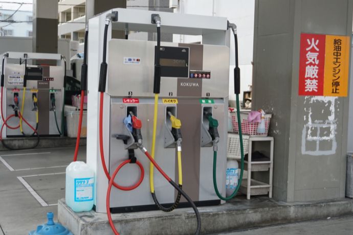 Gas Station Pumps in Naha, Okinawa