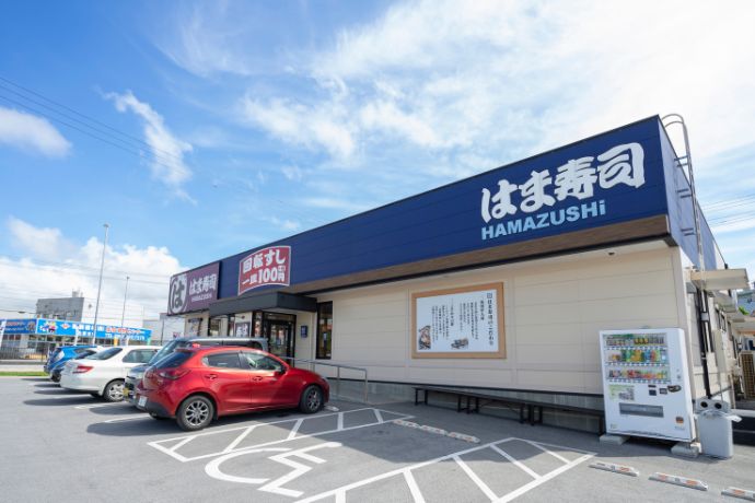Parking at Hamazushi Restaurant, Nago, Okinawa