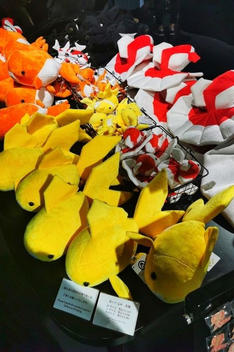 Plush goldfish available in the gift shop