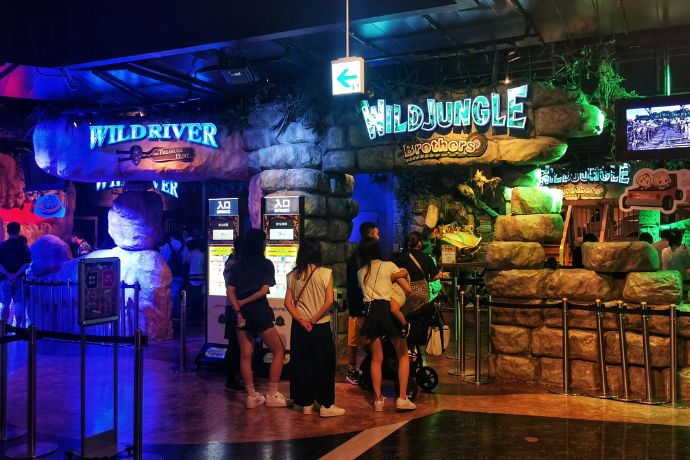 Wild River and WIld Jungle are two of the Wild Explorer rides at Joypolis