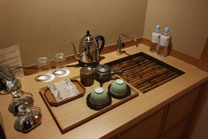 Example of living area amenities at a ryokan