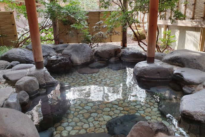 Onsen bath at a ryokan (photo permission received)