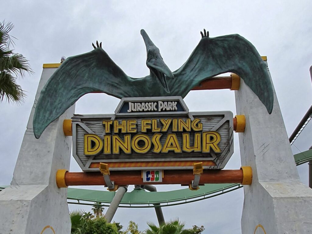 The Flying Dinosaur Ride at Universal Studios Japan