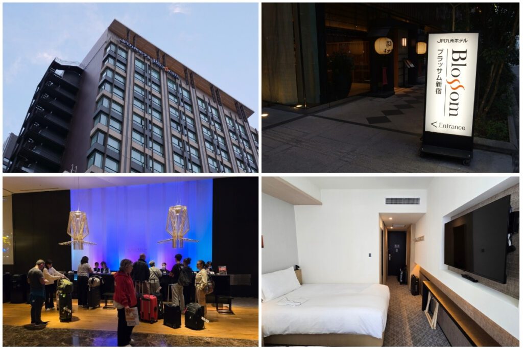 A well-run modern hotel close to the south exit that works well for families of three in either room type. The Corner Twin at 30 sq m (323 sq ft) fits three without feeling cramped; the Premium Twin at 38 sq m (409 sq ft) gives more floor space and is the more comfortable option if it's in budget.
We stayed at Hotel Blossom Shinjuku and found it to be an excellent base. It's well located, has great access to Shinjuku Station and the bus terminal in the station, and the coin laundry across three floors with in-room status monitoring means you can check machine availability without leaving the room.